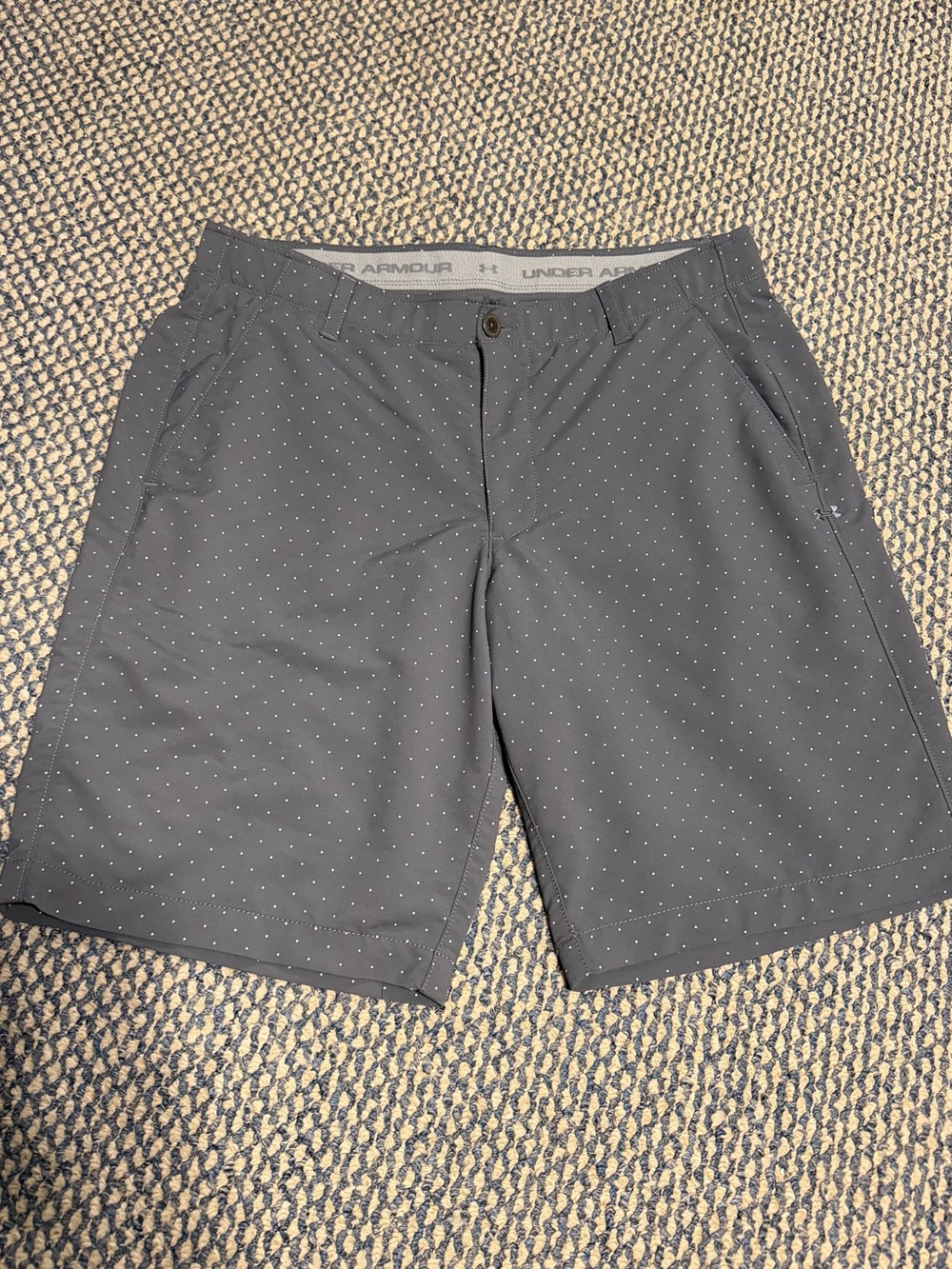 Under Armour Men’s Gray Microdot Flat Front Shorts